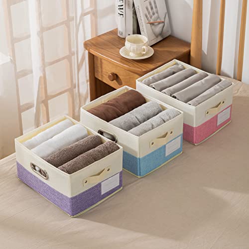 Large Fodable Storage Baskets for Closet [3 (3 Count)