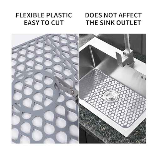 Sink Mat Sink Protectors for Kitchen Sink By Better Housewares Wok Stand Strong Adsorption And Skid Resistance PVC Free Silicone Sink Mat