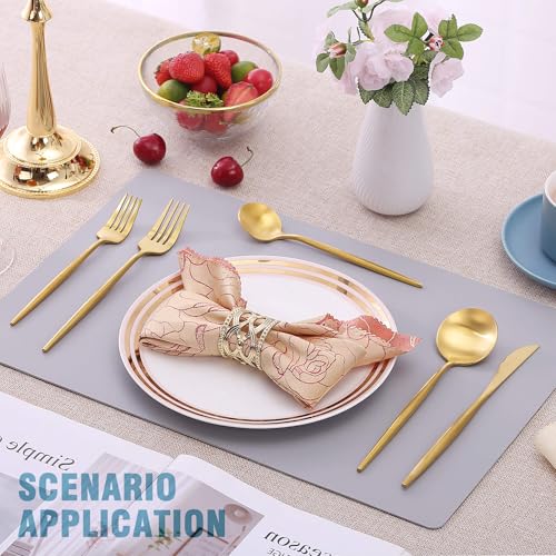 Matte Gold Silverware Set for 8 (40 Count)