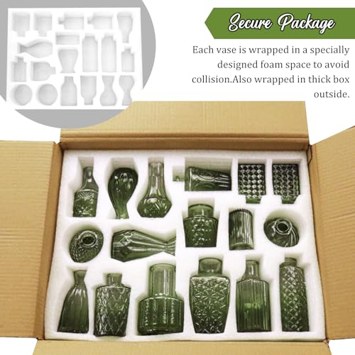 Set of 36 Glass Bud Vases Small Flower Vases for Centerpieces (36 Count)