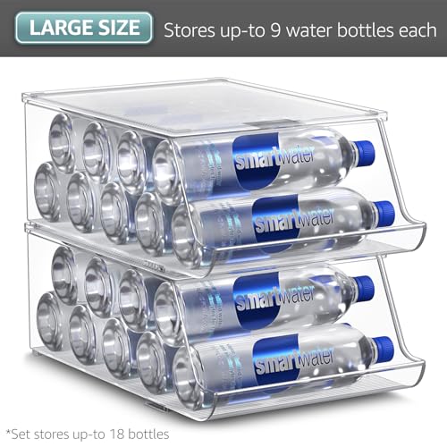 Water Bottle Organizer for Refrigerator & Pantry (2 Count)