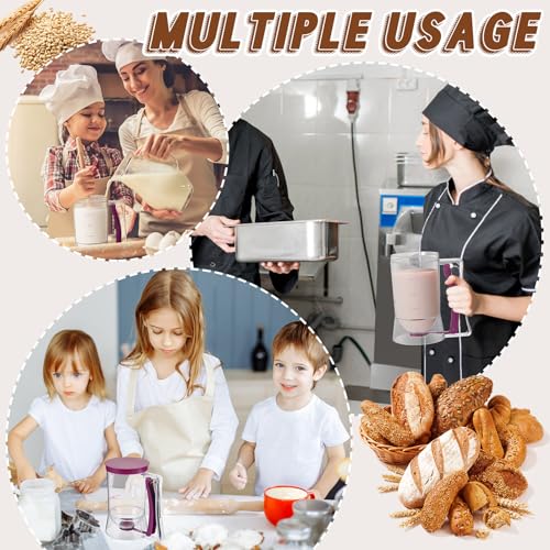 2 Pcs Handheld Batter Dispenser Squeeze Handle 4 Cups