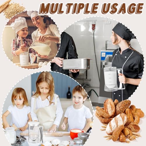 2 Pcs Handheld Batter Dispenser Squeeze Handle 4 Cups