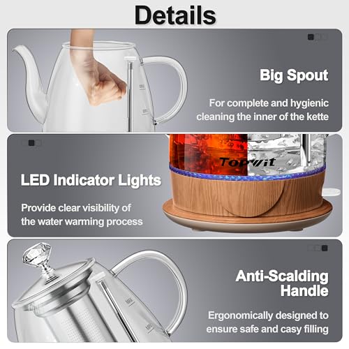 1L Glass Electric Kettle