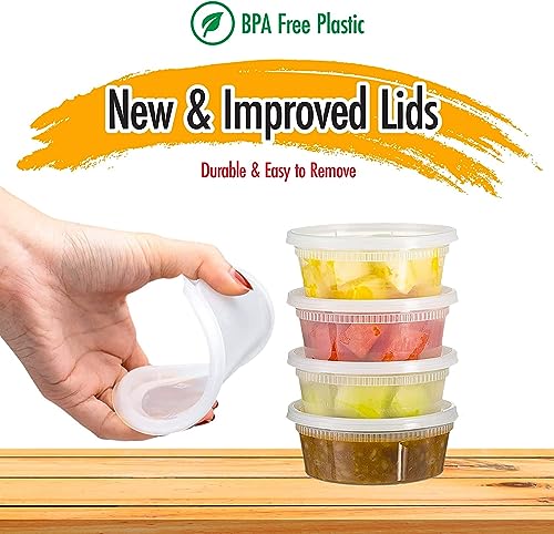 Deli Containers with Lids Leakproof (240 Count)