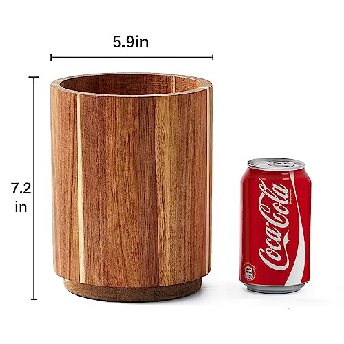 Acacia Wood Utensil Holder