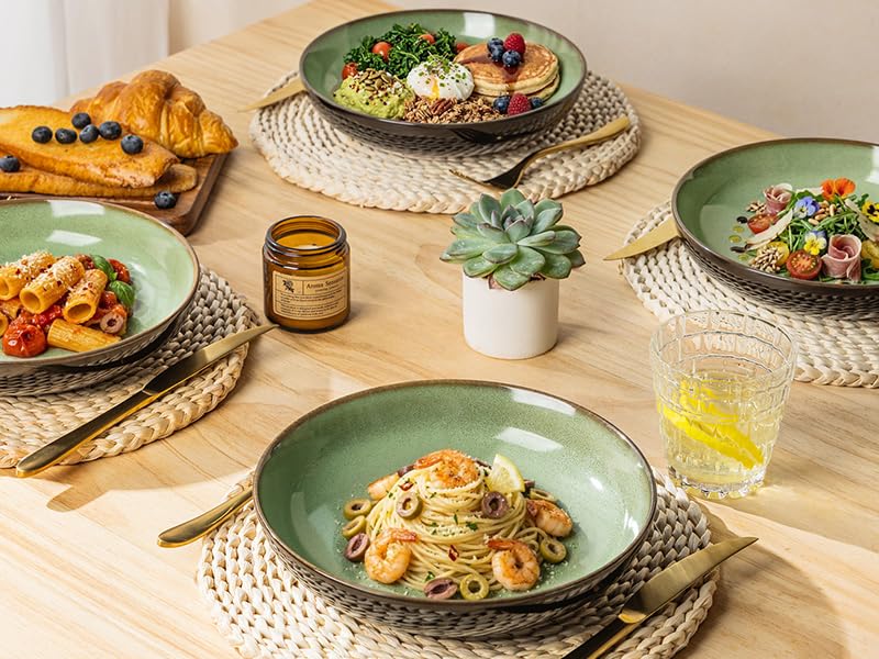 9.0" Ceramic Pasta Bowls Set of 6 (4 Count)