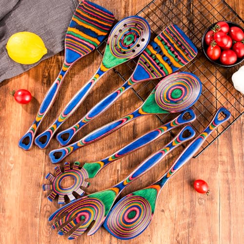 Pakkawood 7 Piece Wooden Cooking Utensils (7 Count)