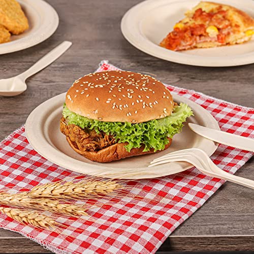 Small Paper Plates 7 Inch 150 Pack Compostable Dessert Plates (150 Count)