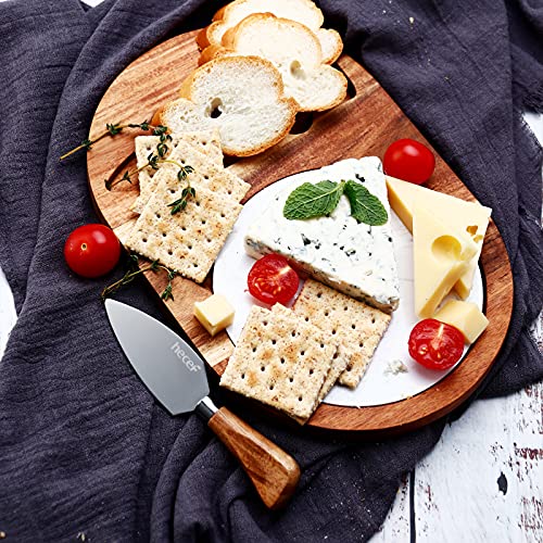 Oval Wooden Cheese Board Set