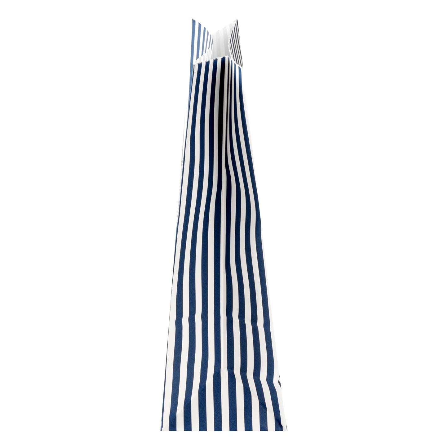 Blue And White Stripe Paper Bag (100 Count)