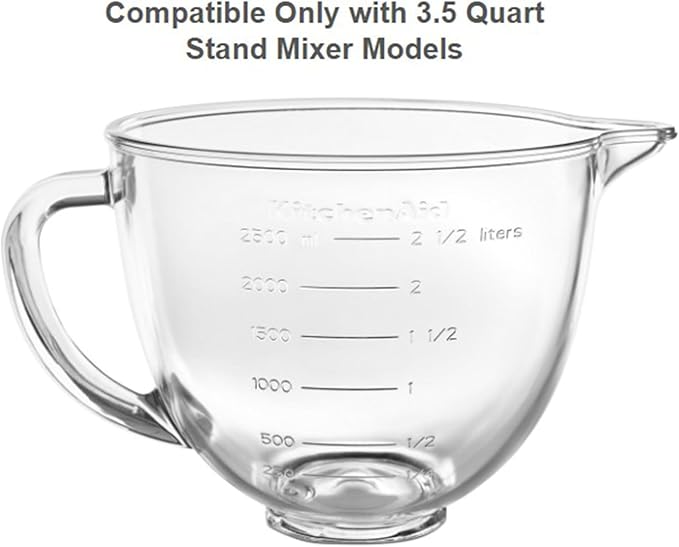 KitchenAid 3.5 Quart Tilt-Head Glass Bowl - KSM35GB