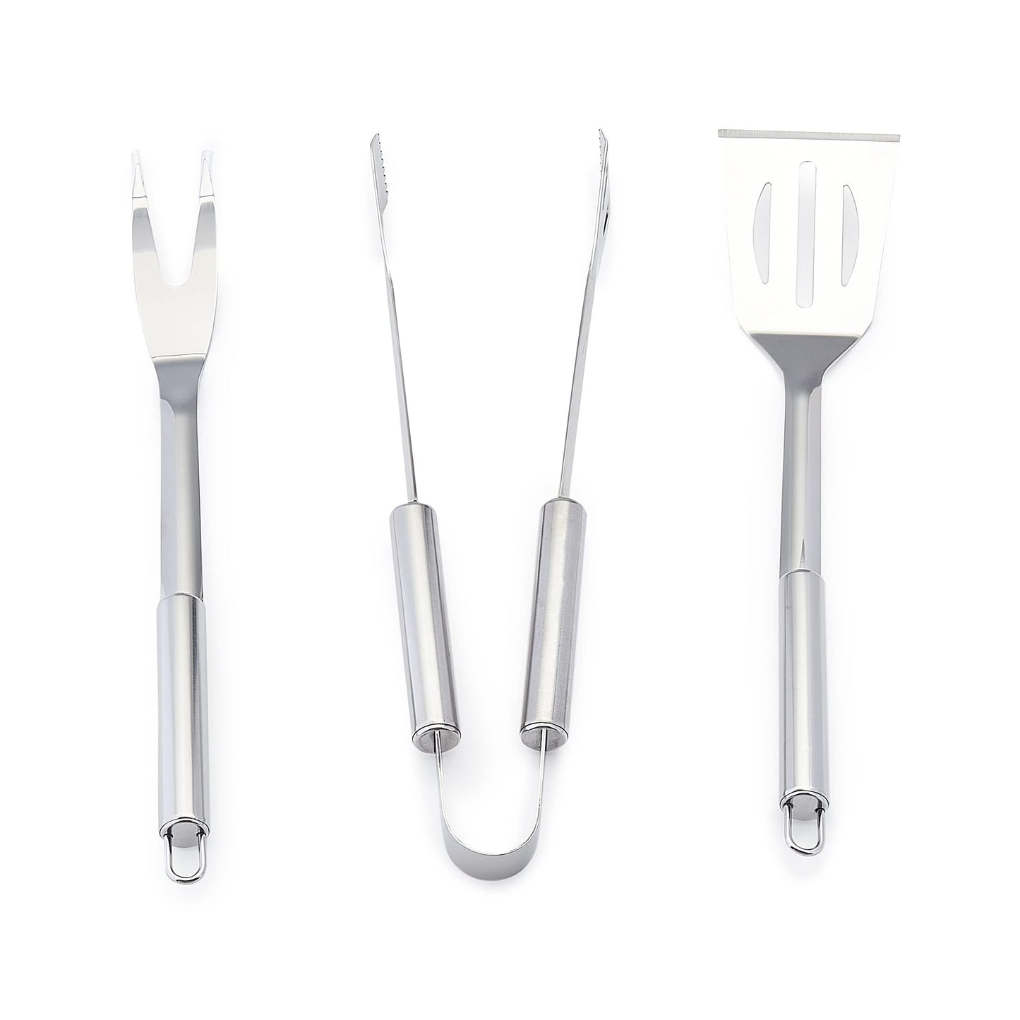 4 Piece Stainless Steel BBQ Grilling Tool Set with Carry Bag (4 Count)