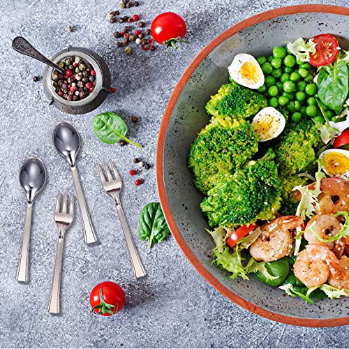 300 Pcs Plastic Mini Appetizer Spoon 4.5inch Disposable Silverware