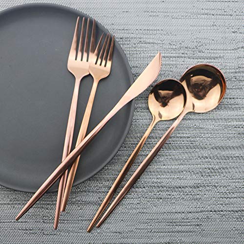 Rose Gold Silverware Set (6 Count)