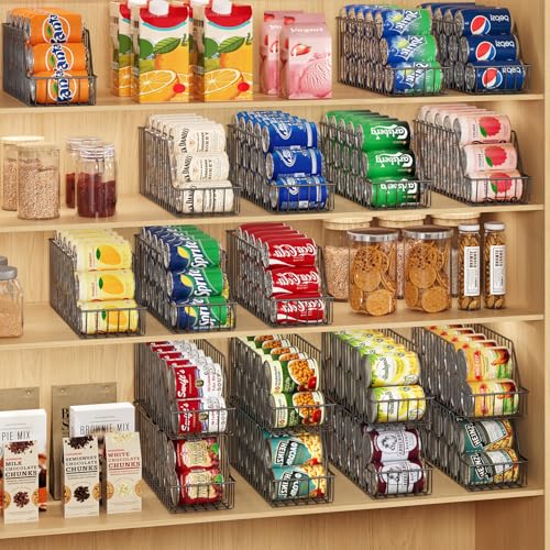 4 Tier Stackable Can Rack Organizer for Kitchen Pantry