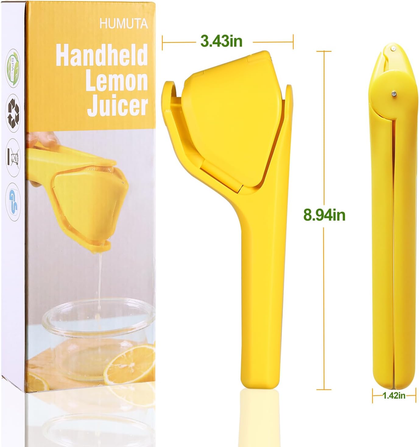 Lemon Squeezer, Effective Squeezing Juice Press, Easy-to-Use, Sturdy Flat Manual Lemon Juicer, Lime Squeezer, Citrus Juice Presser, to Squeeze Lemons, Limes, Citrus, oranges And Other Fruits - Culinary Roots