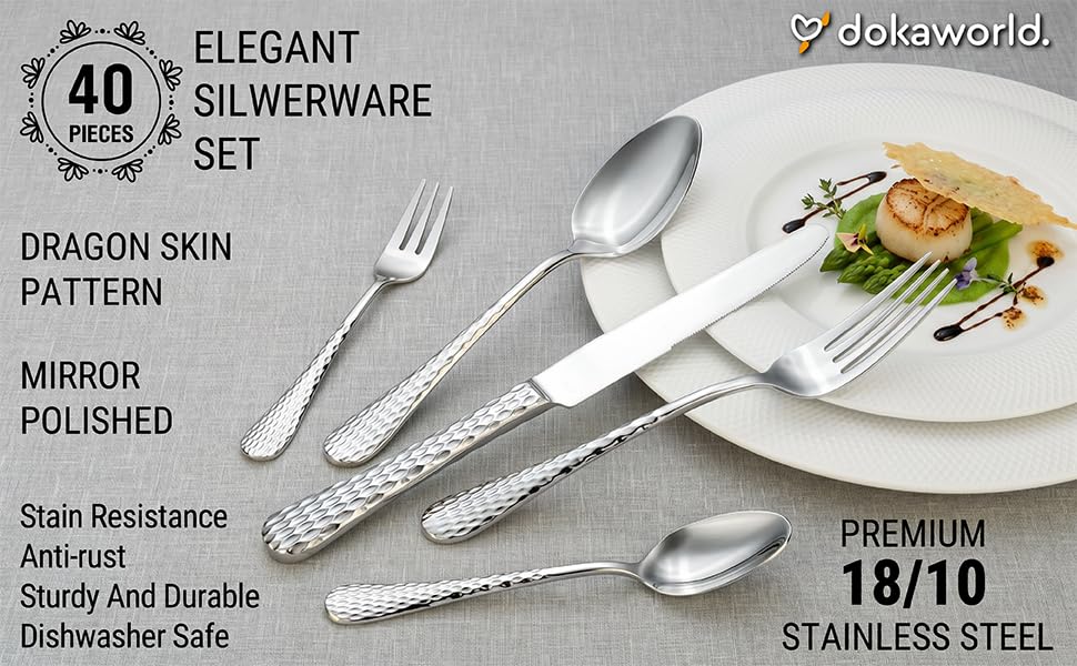 Stainless Steel Flatware (40 Count)