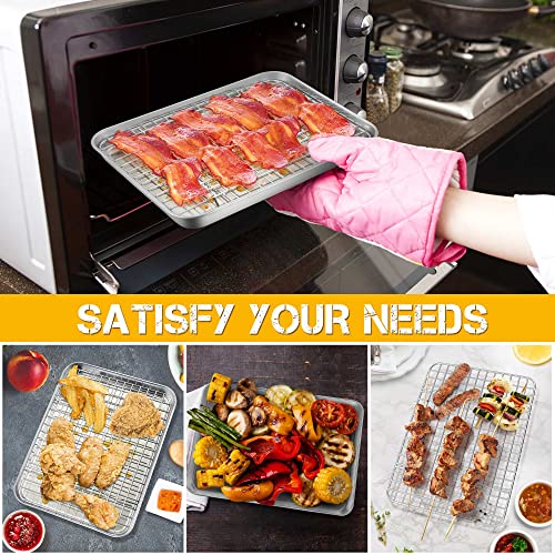 10.4 Inch Toaster Oven Pan Tray with Wire Rack