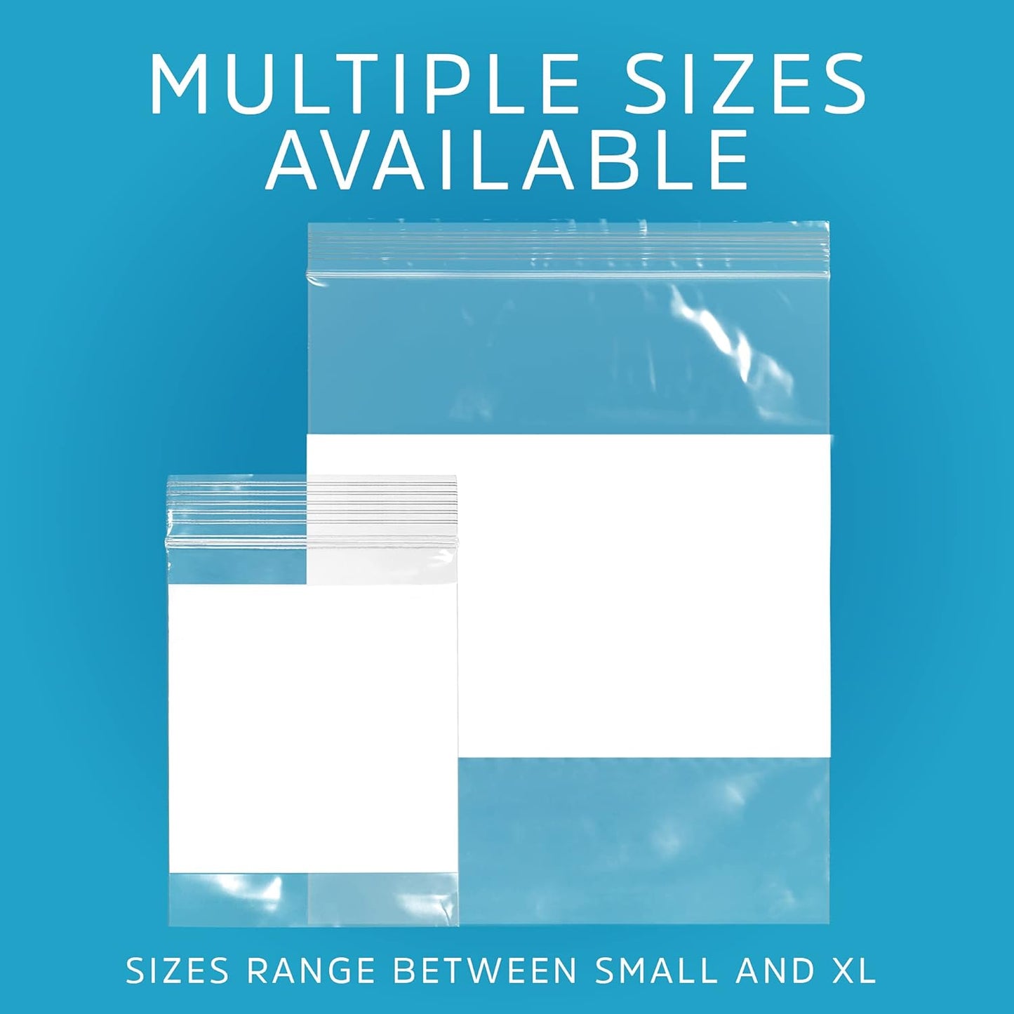 10" x 13" Large Zip Bags, 2 Mil Thick Clear Plastic Reclosable Zipper Lock Bags with Write-on White Block, with Resealable Zip Top Lock for Food Storage & Office Supplies, 100 Count