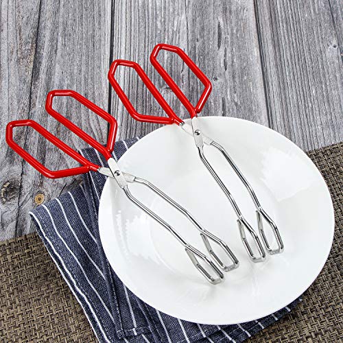 Stainless Steel Scissor Tongs Heavy Duty Cooking Tongs with Soft Handles