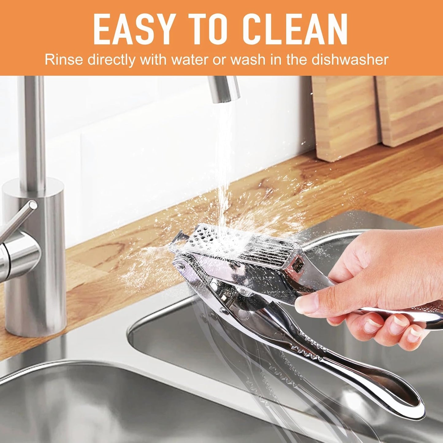 Garlic press and slicer 2 in 1,Effortlessly Crush, Slice, and Mince Garlic,with this Versatile Kitchen Tool - Perfect for Home Cooks and Professional Chefs Alike. (Silvery) - Culinary Roots