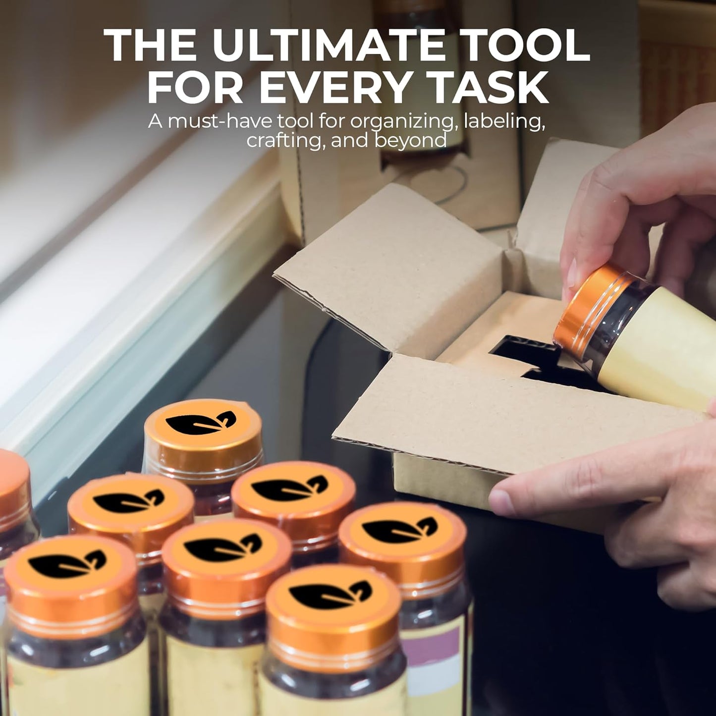 Perco Orange 2-Inch Perforated Circle Dot Thermal Sticker Labels — 300 Stickers/Roll, Direct Thermal Printer Compatible—with Permanent Adhesive for Organizing, Color Coding, Bin Labeling—Made in USA