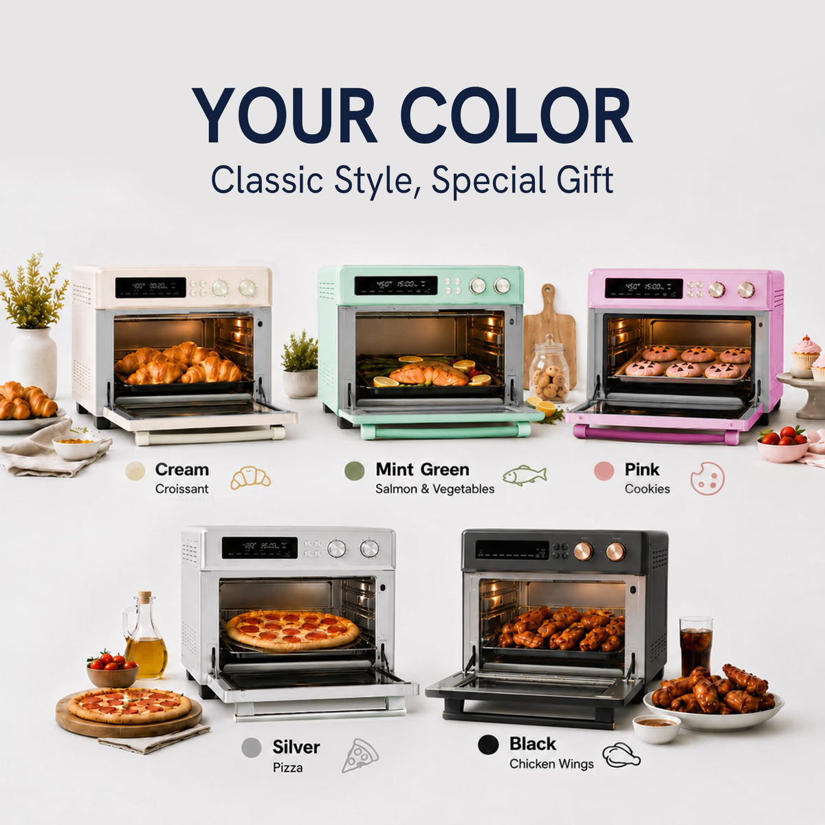 Infrared Heating 26.3 QT Air Fryer Toaster Oven