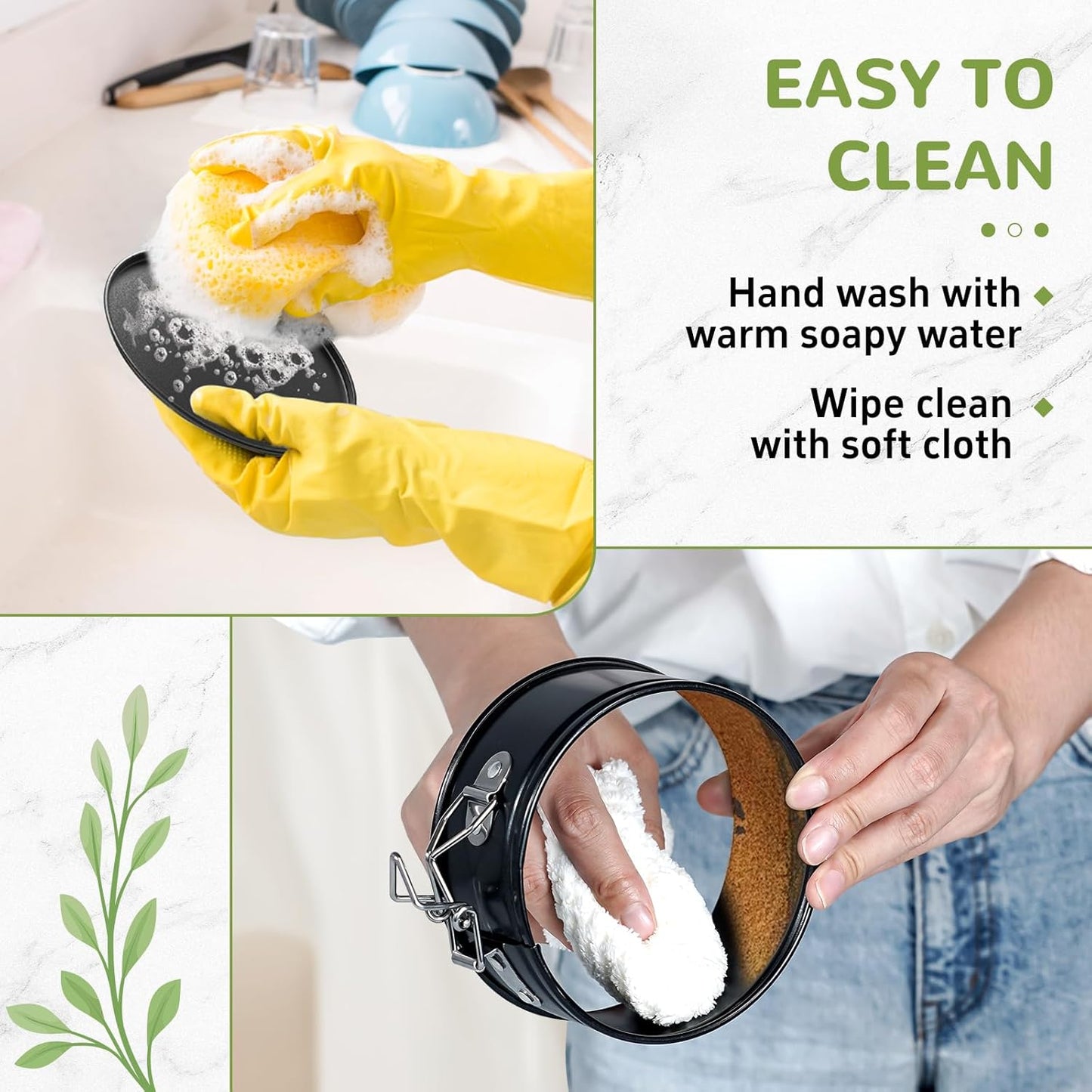 Springform Pan Set of 3 Pcs (4"/7"/9"), Non-stick Cheesecake Pans with Removable Bottom, Round Spring Form Cake Pans Set for Cheesecake, Cheese Cake Pans For Baking - Culinary Roots