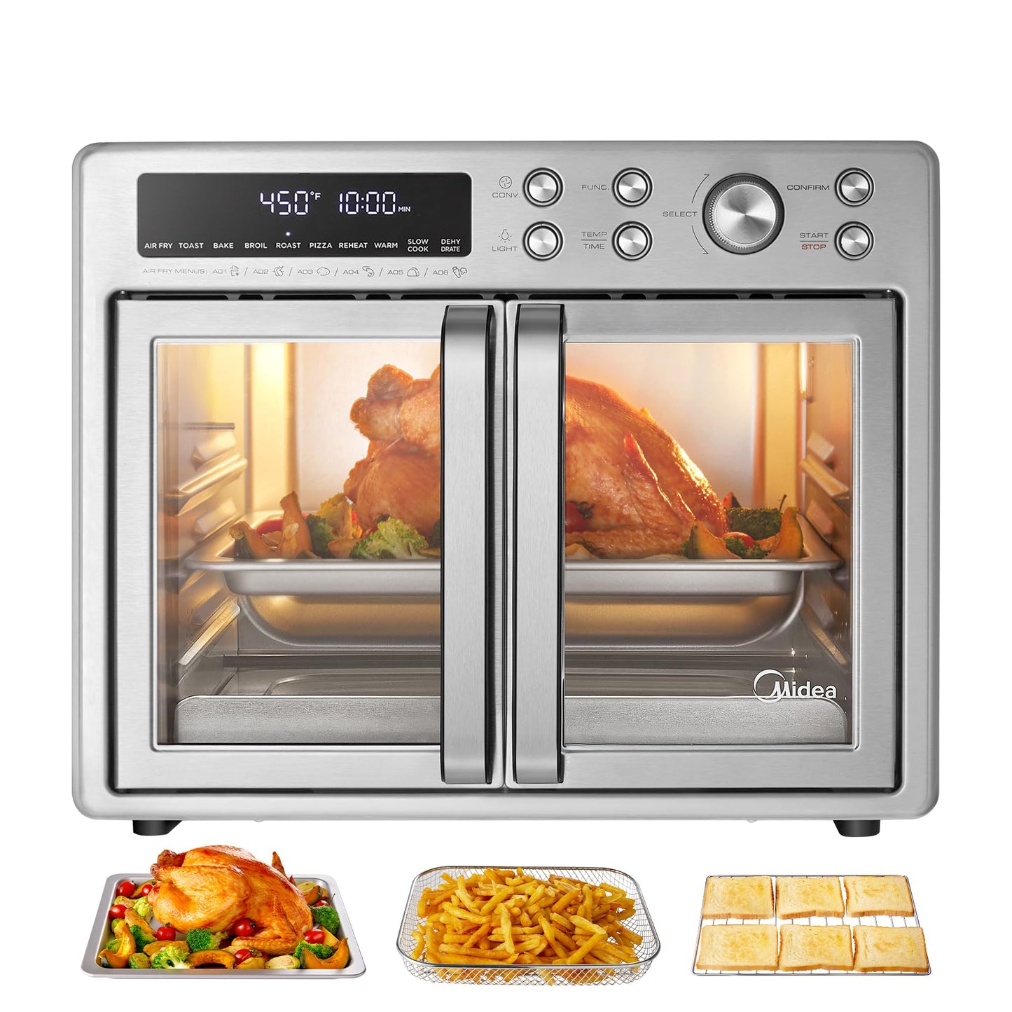 Flexify Classic French Door Toaster Oven Air Fryer Combo