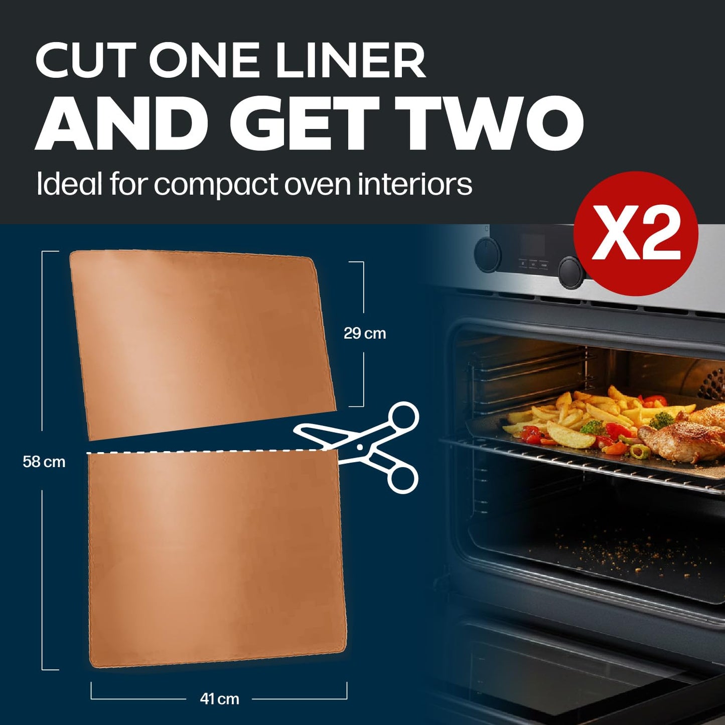 Non Stick Oven Liner 2 Pack BPA