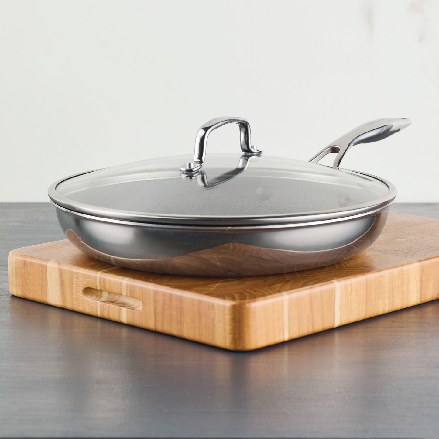 C1 Series Clad Stainless Steel with ScratchDefense Technology Cookware Nonstick Induction Frying Pan