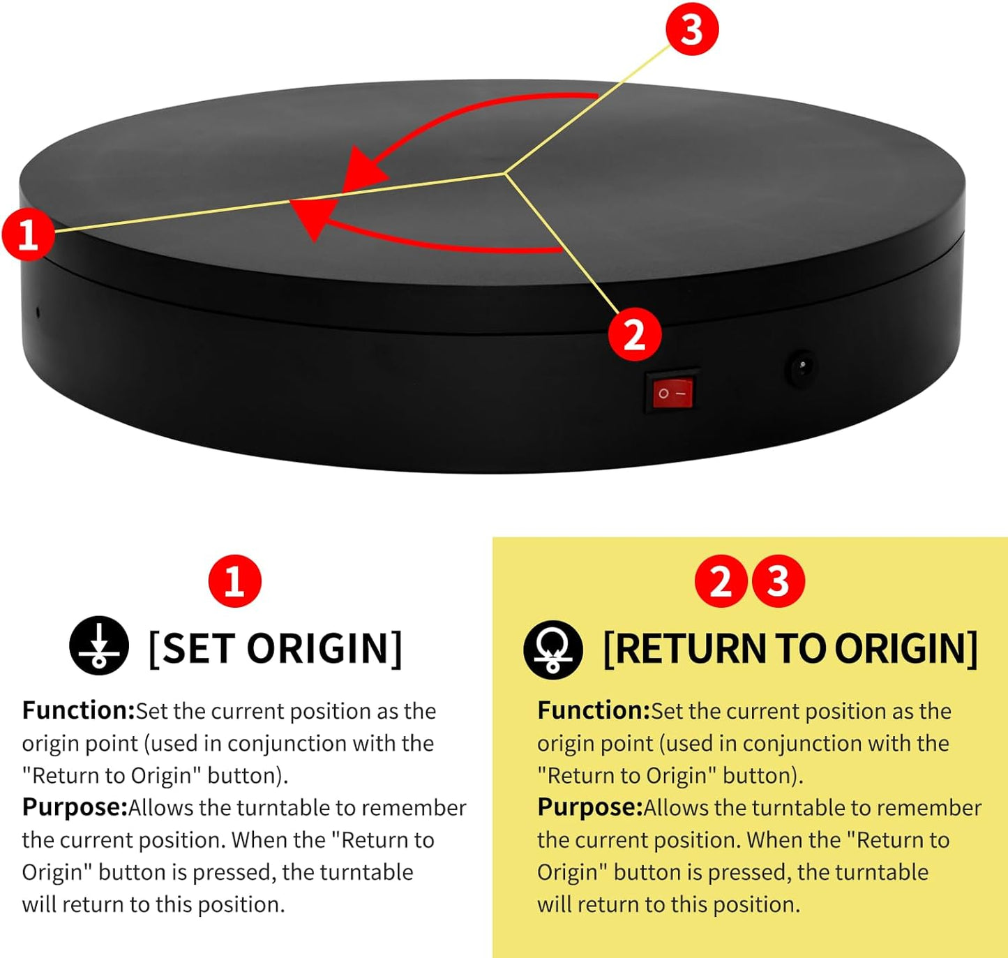 12.6In Remote Motorized Electric Turntable Rotating Display Stand Rotating Platform Photography Turntable motorized lazy susan base giratoria para for Photography,3D Scanner,(Load Range:88~300lbs)