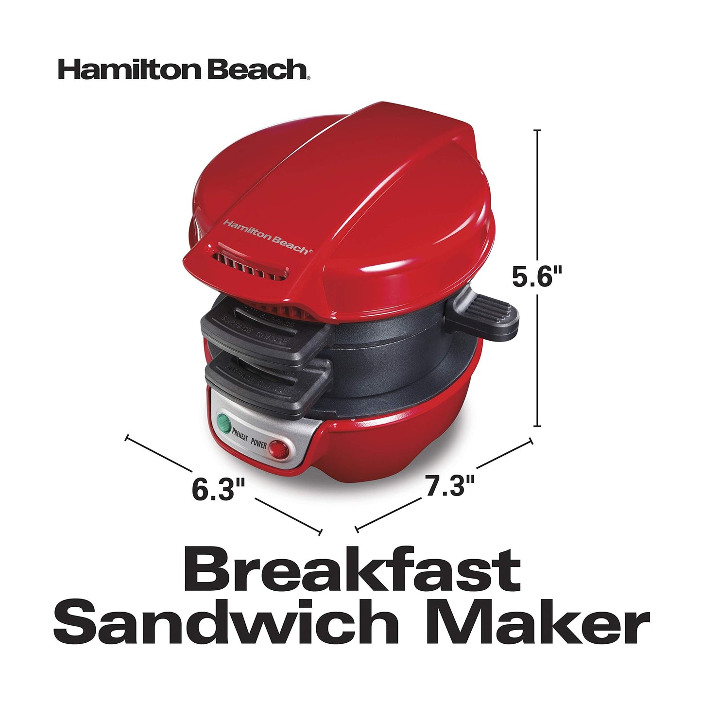 Breakfast Sandwich Maker with Egg Cooker Ring