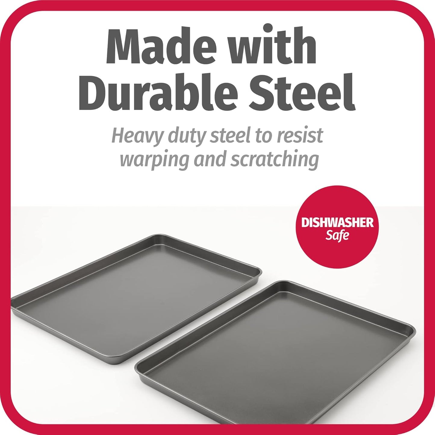 GoodCook Everday Nonstick Carbon Steel 15” x 21” Baking Sheet Set, 2 Pack – Extra-Large Carbon Steel Cooking Pans, Bakeware Set, Cookie Sheets for Baking, Oven Pan Set - Culinary Roots