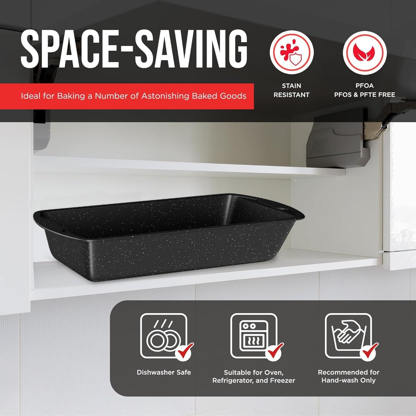 BAKKENMASTER Loaf Pan Set 1-Piece - Deluxe Nonstick Carbon Steel Bakeware for Perfect Bread and Cakes – Dishwasher Safe, Premium Pans for Home Baking - Culinary Roots