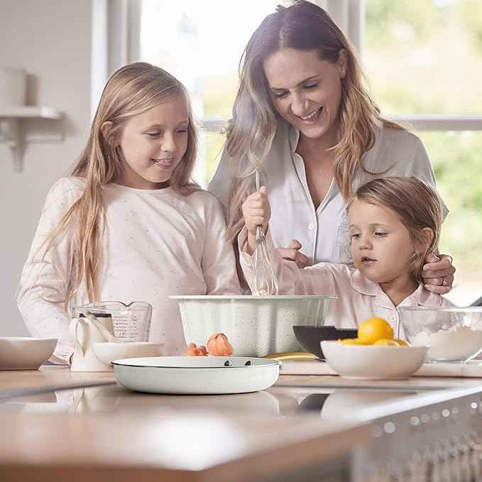 Pots and Pans Set Nonstick - Granite Cookware + Bakeware Set Kitchen Cookware Sets With Dutch Oven, Frying Pans, Saucepan, Sauté Pan, Silicone Utensils, Cookie Sheet, Baking Pan Set for Cooking Gifts