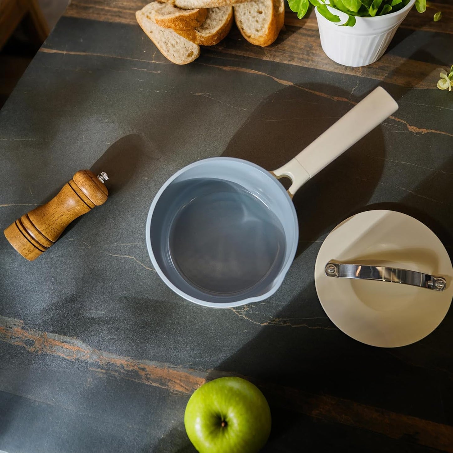 1.6 Quart Sauce Pan with Lid, Non Stick Saucepan Pot for Cooking with Pour Spout and Handle for Stove,Induction,Gas,Non Toxic,PFOA Free - Culinary Roots