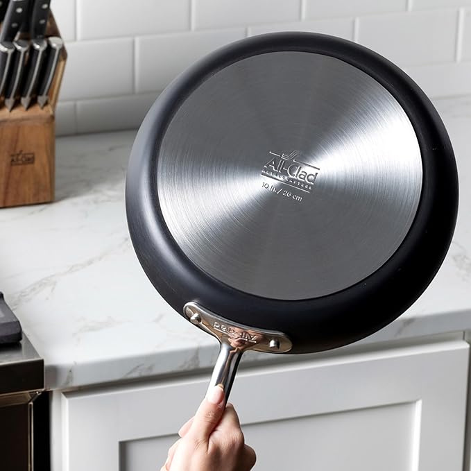 All-Clad HA1 Expert Hard Anodized Nonstick Square Grill Pan For Stovetop 11x11 Inch Oven-Safe Up to 500°F, Grilling, Professional Cookware, Dishwasher-Friendly, Oven-Safe Up to 500°F, Black