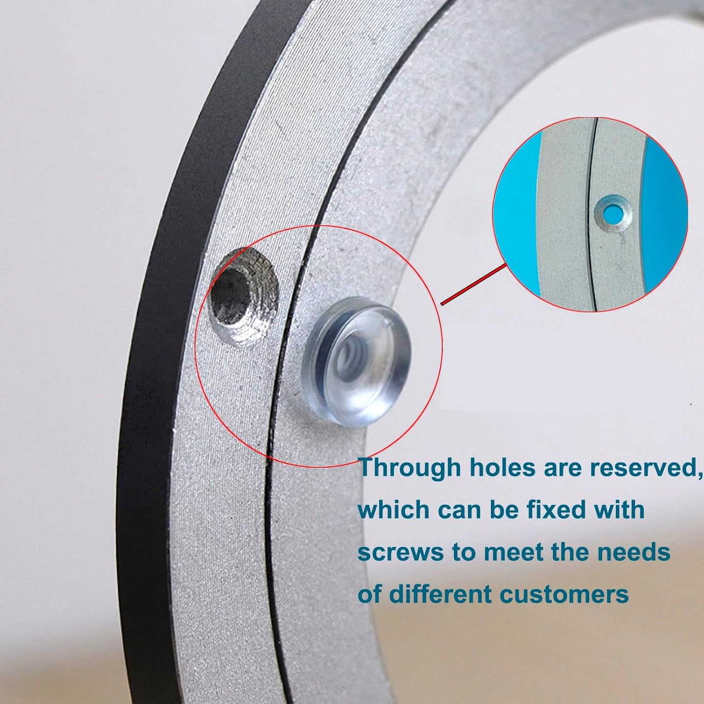 Aluminium Alloy Turntable Bearing, Heavy Duty Swivel Turntable Lazy Susan Rotating Bearing Turntable Round Dining Table Smooth Swivel Plate Hardware (450mm - 18inch)