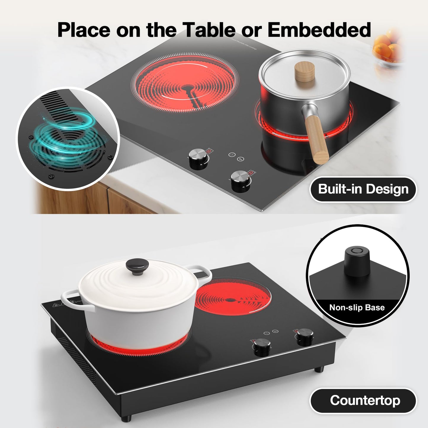 Electric Cooktop (2 Count)