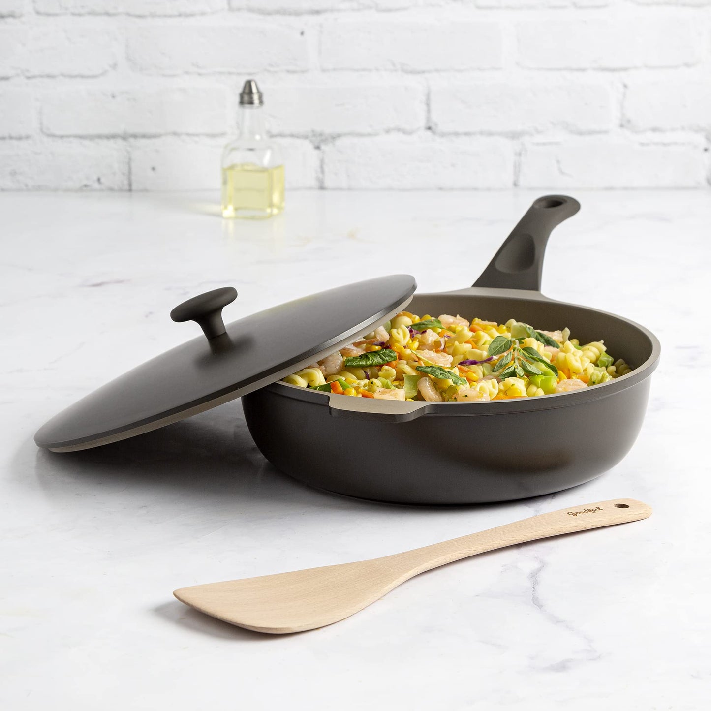 All-in-One Pan, Multilayer Nonstick Cookware Set, High-Performance Construction, Multipurpose Design Replaces Multiple Pots and Pans, Dishwasher Safe, 11-Inch, 4.4-Quart Capacity, Graphite