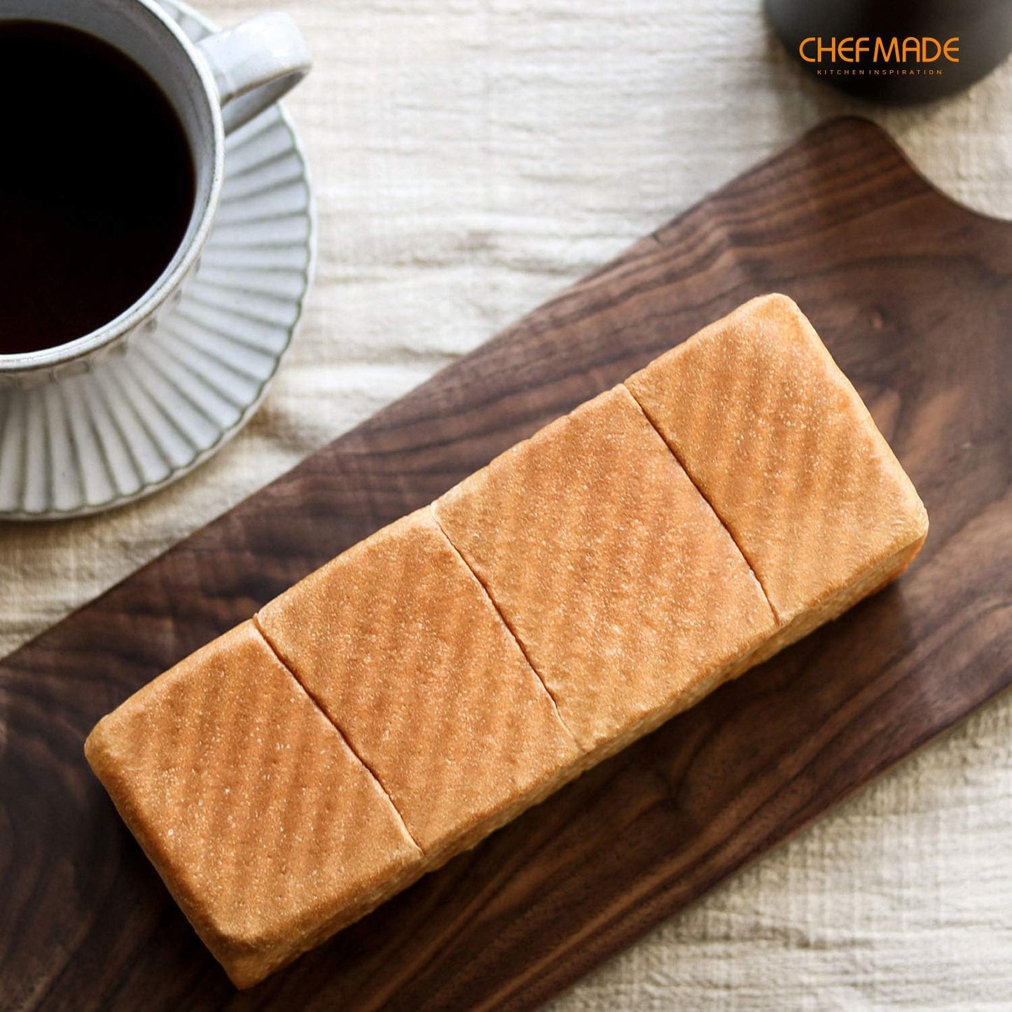 CHEFMADE Mini Pullman Loaf Pan with Lid, 0.66Lb Dough Capacity Non-Stick Rectangle Corrugated Toast Box for Oven Baking 2.8" x 8.1"x 2.8"(Champagne Gold) - Culinary Roots