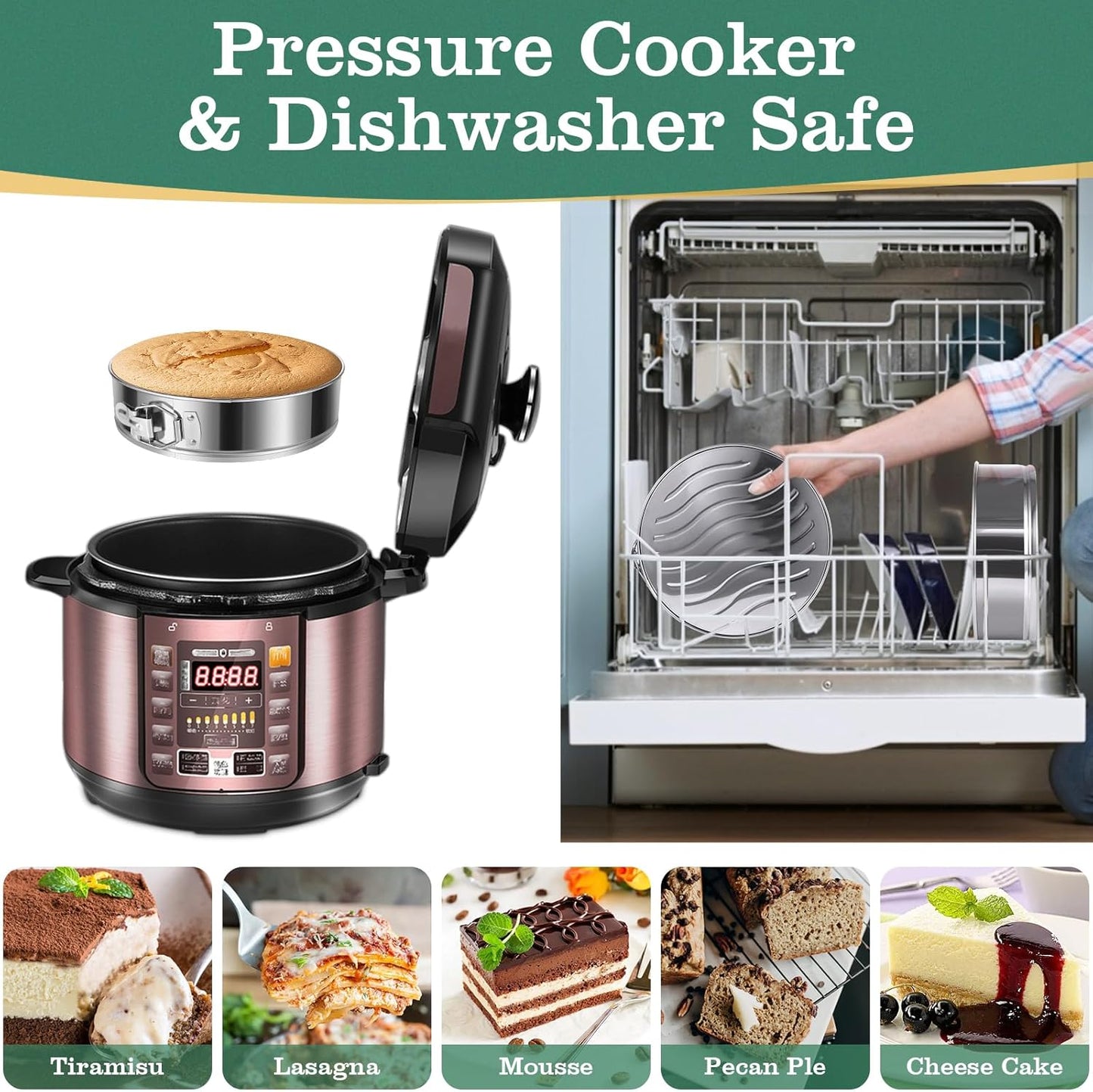 7 Inch Springform Cake Pan, Stainless Steel Springform Pans, Leakproof & Nonstick Cheesecake Pan with Removable Bottom, Round Spring Form Cake Pan For Baking - Culinary Roots