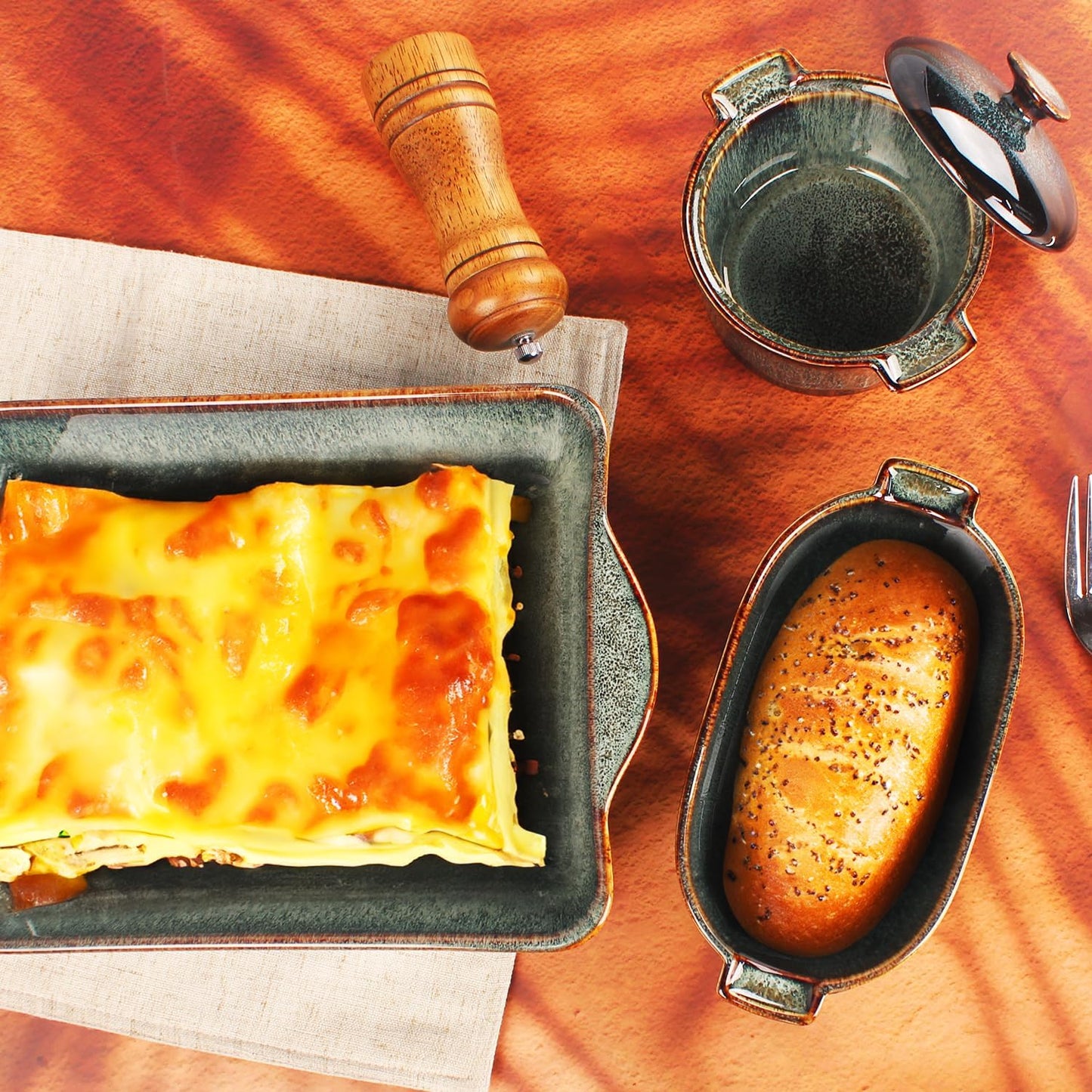 Ceramic Casserole Baking Dish, 2 Quarts Baking Dish for Oven, Lasagna Pans, Oven Safe Durable Bakeware for Kitchen Home Decor, Banquet and Dinner, Rectangular 1 PCS 10 x 8 Inch - Culinary Roots