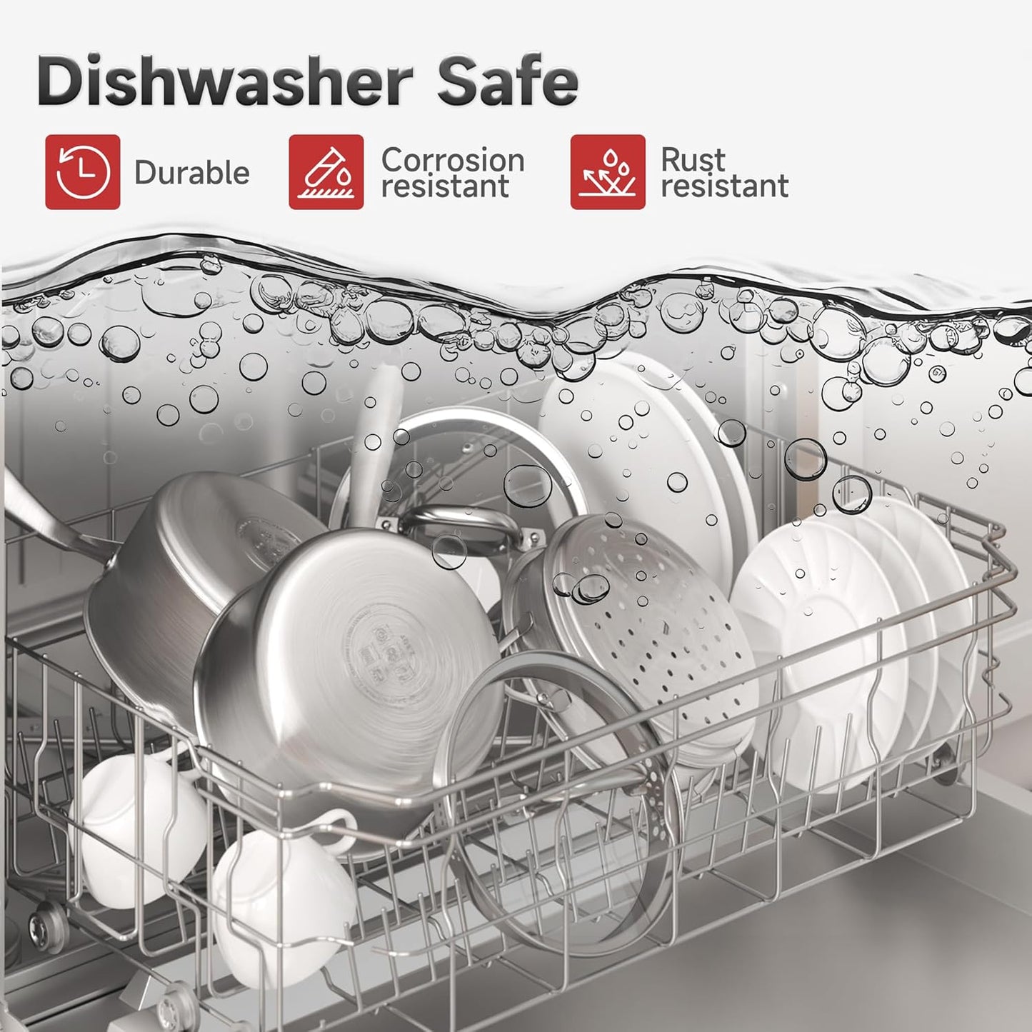 1.5 Quart Stainless Steel Saucepan with Steamer Basket, Tri-ply Full Body, Multipurpose Sauce Pot with Two-Size Drainage Holes Lid, Perfect For Boiling Gravies, Pasta, Noodles - Culinary Roots