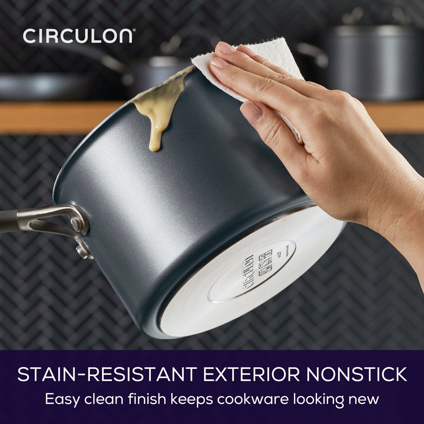 A1 Series Nonstick Straining Sauce Pan with Lid
