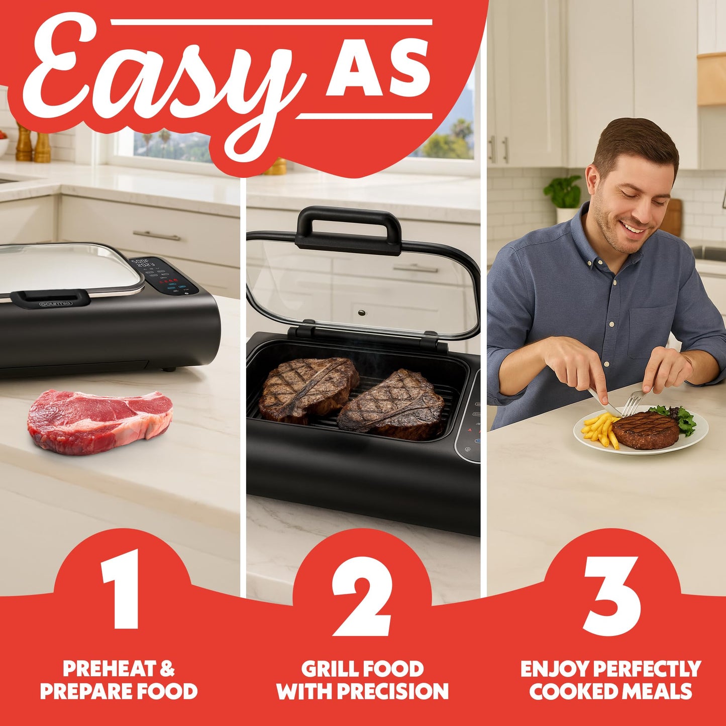 Smokeless Indoor Grill & Air Fryer raclette grill with Smoke Extracting Technology for indoor grill Extra