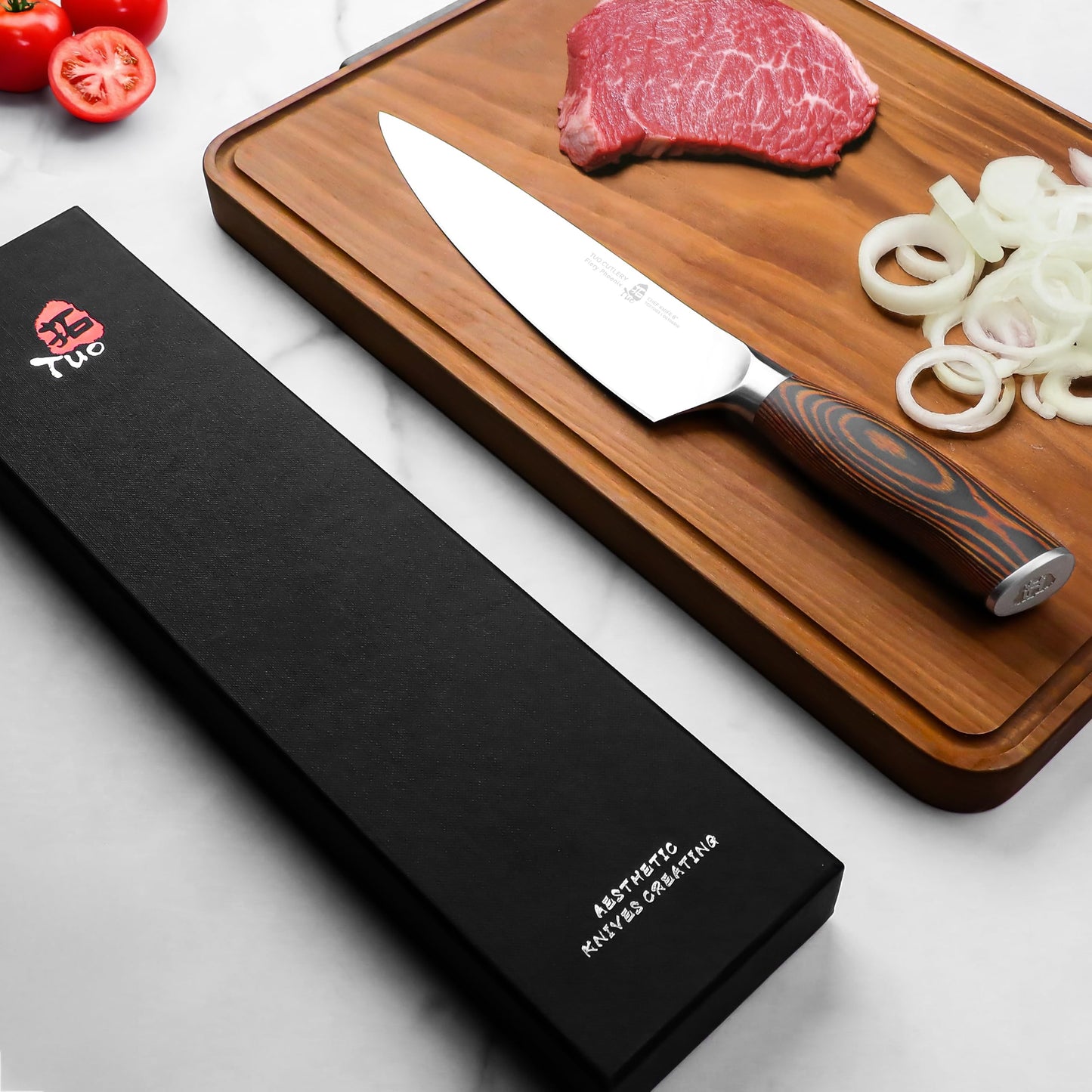 Chef Knife 8 inch Sharp Kitchen Knife with Pakkawood Handle