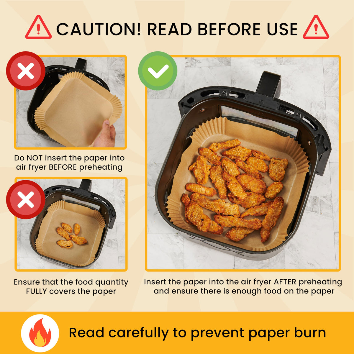 500Pcs Air Fryer Liners Disposable (500 Count)